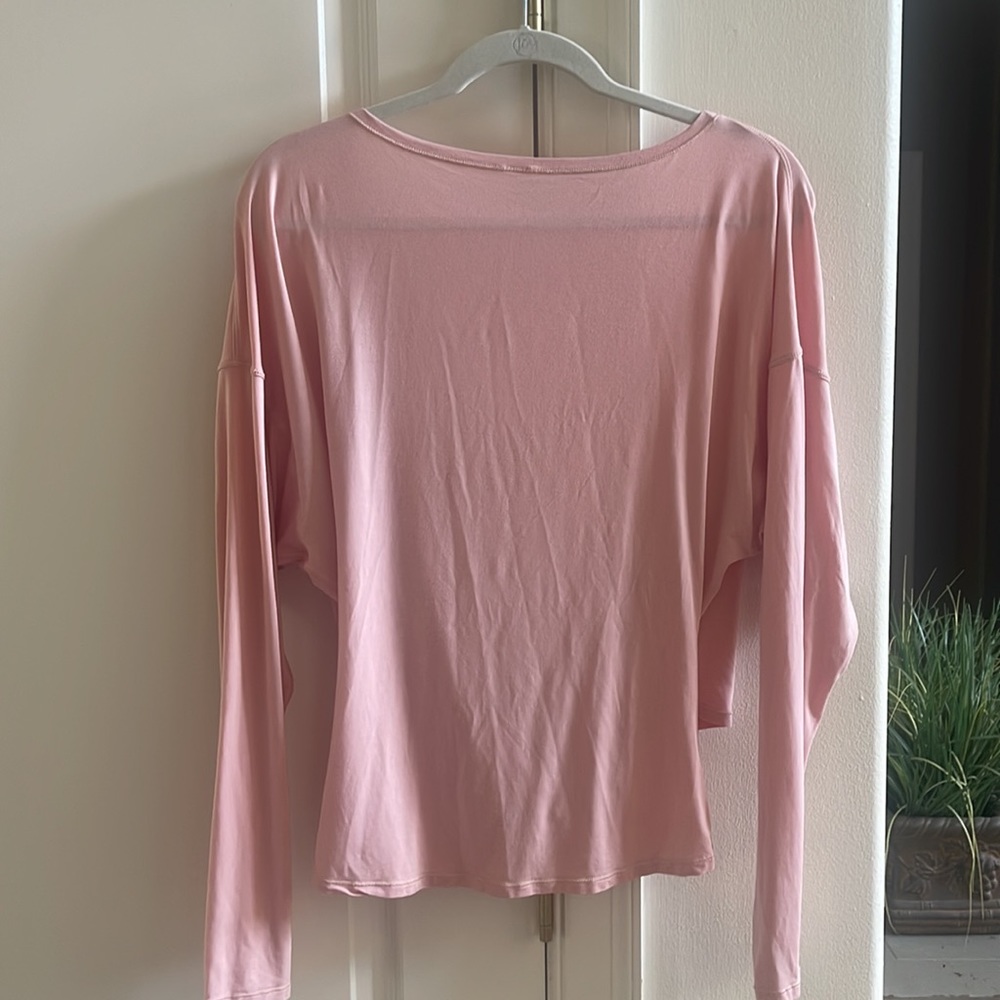 Lululemon long sleeve cover top — pink